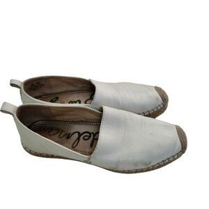 Sam Edelman Khloe White Leather Espardrilles Size 6.5M